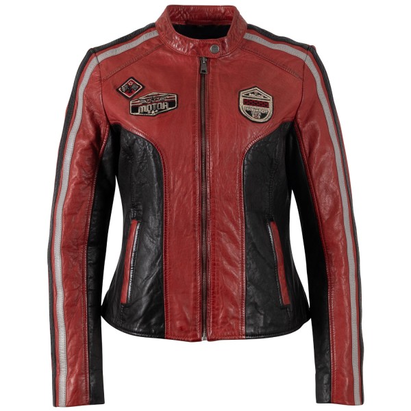 Kurtka skórzana damska Mauritius czerwona MWFastyness