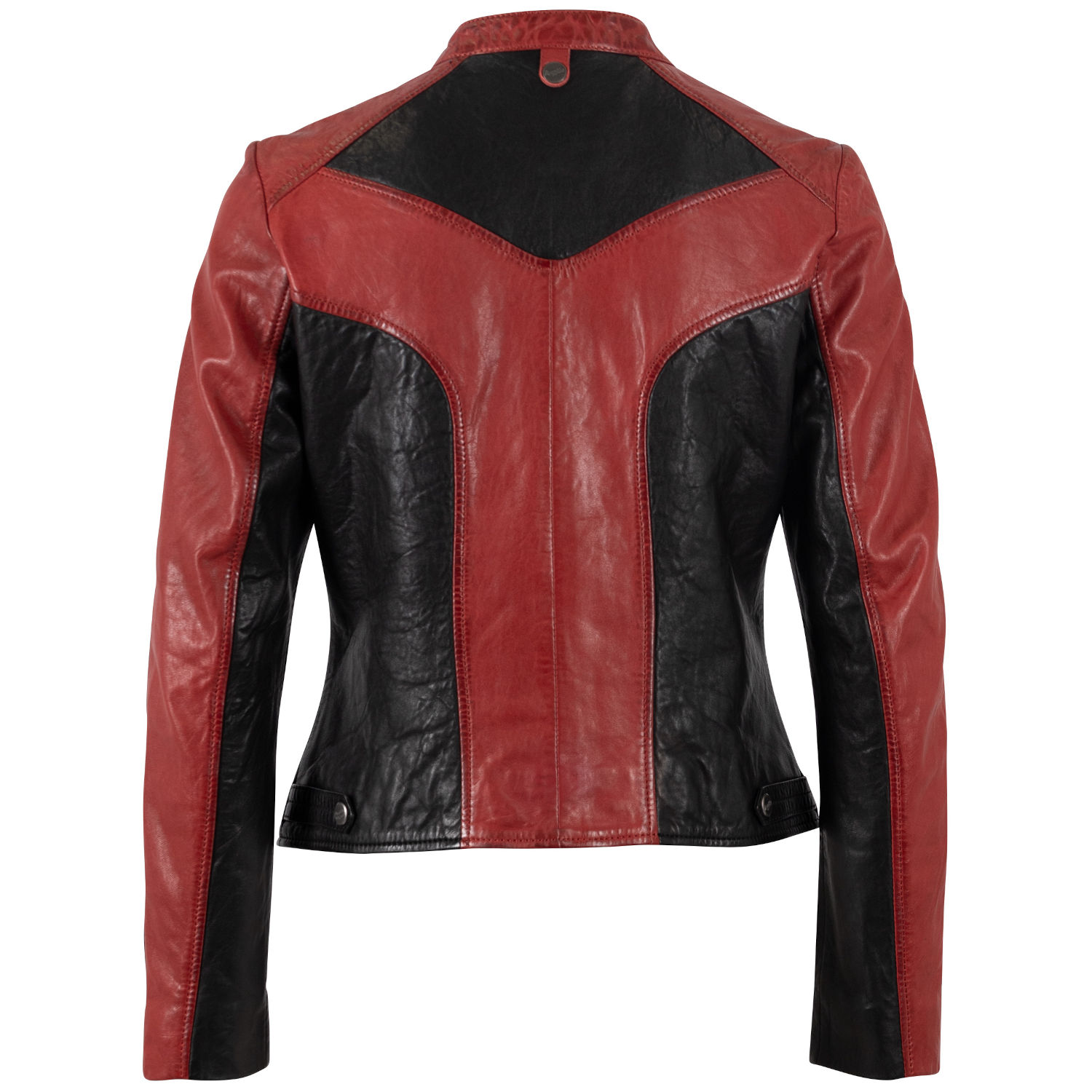 Kurtka skórzana damska Mauritius czerwona MWFastyness – Kurtki skórzane