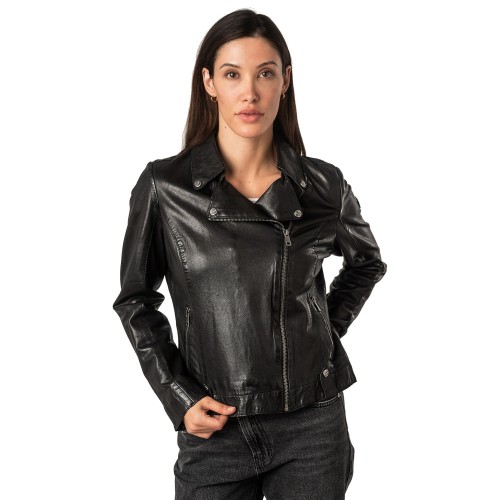 Kurtka skórzana damska Mauritius Czarna MWFayola