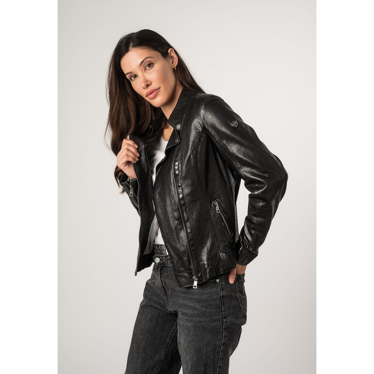 Kurtka skórzana damska Mauritius Czarna MWFayola – Kurtki skórzane Kurtka skórzana damska Mauritius Czarna MWFayola – Kurtki skórzane