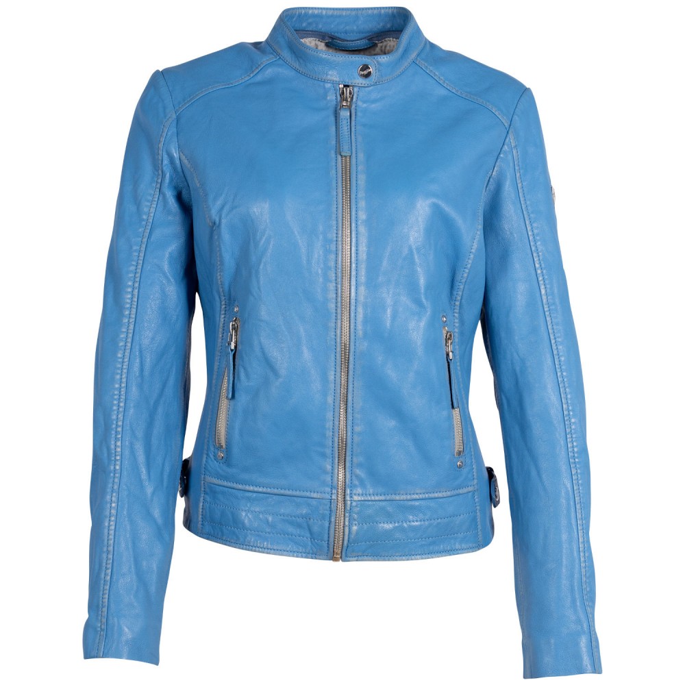 Kurtka skórzana damska Mauritius niebieska MWFilla - readytowear