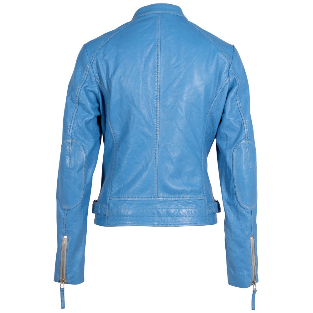 Kurtka skórzana damska Mauritius niebieska MWFilla - readytowear