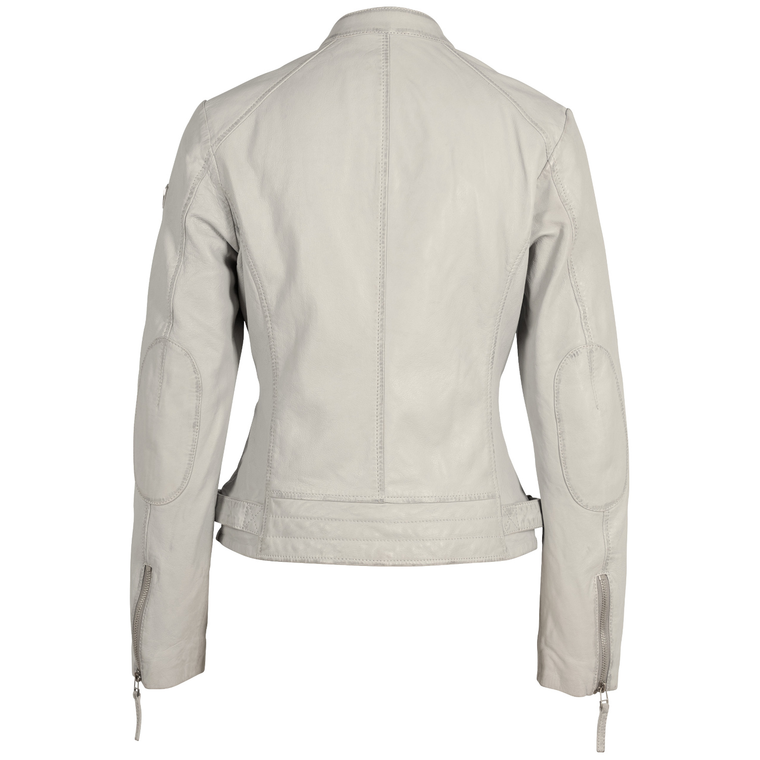 Kurtka skórzana damska Mauritius srebrnoszara MWFilla – Kurtki skórzane