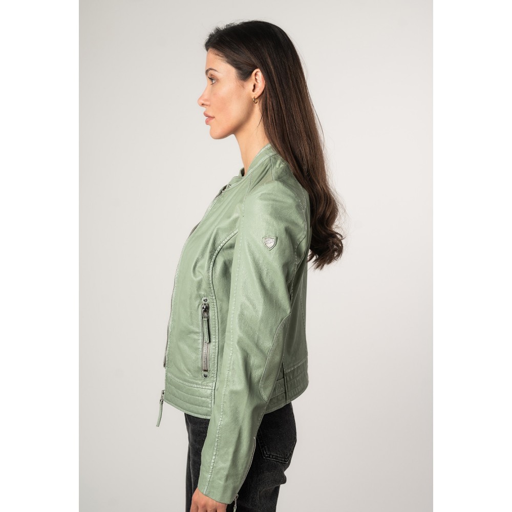 Kurtka skórzana damska Mauritius Miętowa zieleń MWFilla - readytowear