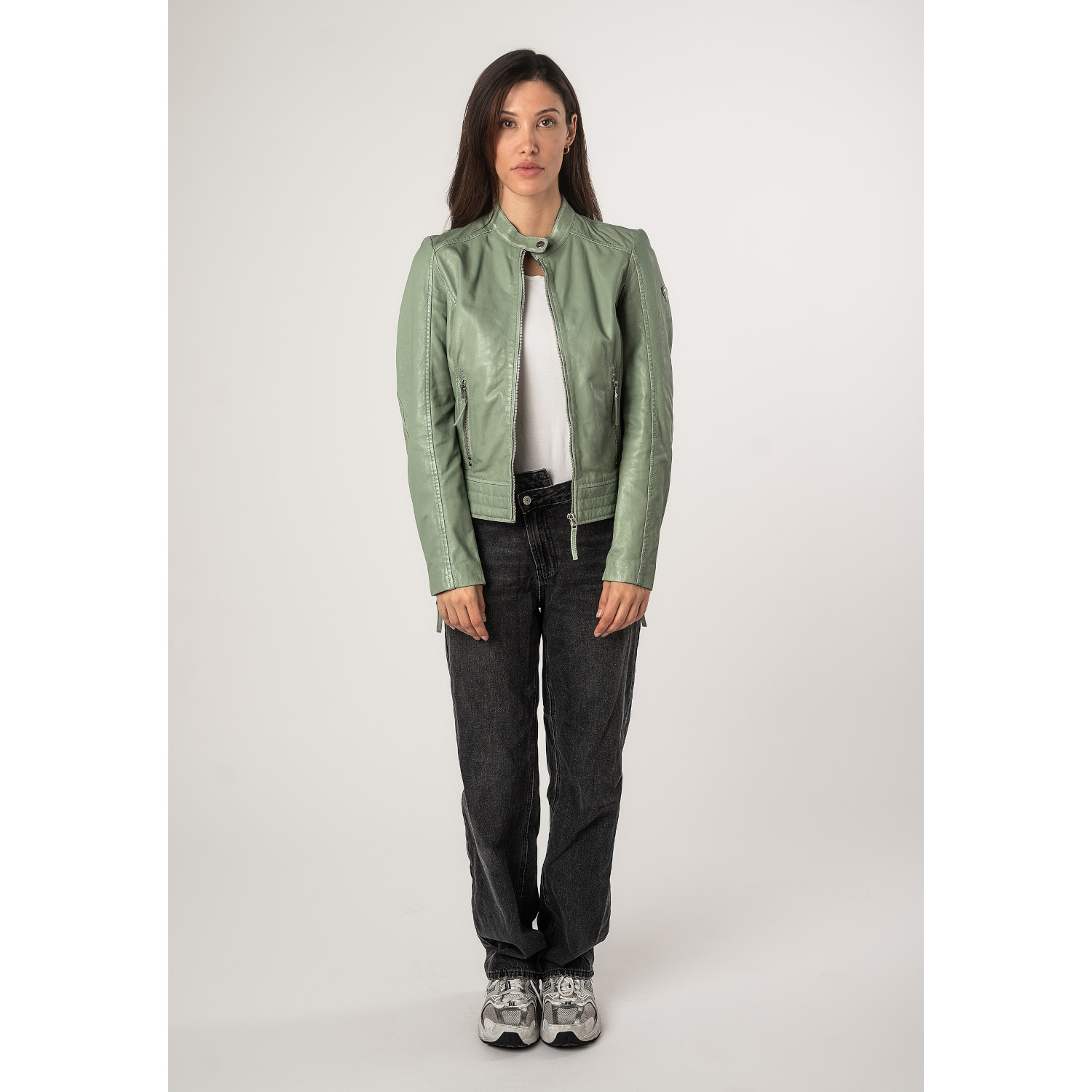 Kurtka skórzana damska Mauritius Miętowa zieleń MWFilla – Kurtki skórzane Kurtka skórzana damska Mauritius Miętowa zieleń MWFilla – Kurtki skórzane