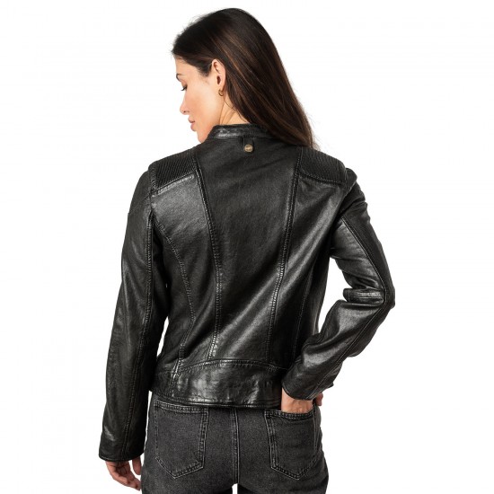 Kurtka skórzana damska Mauritius Czarna MWFjola