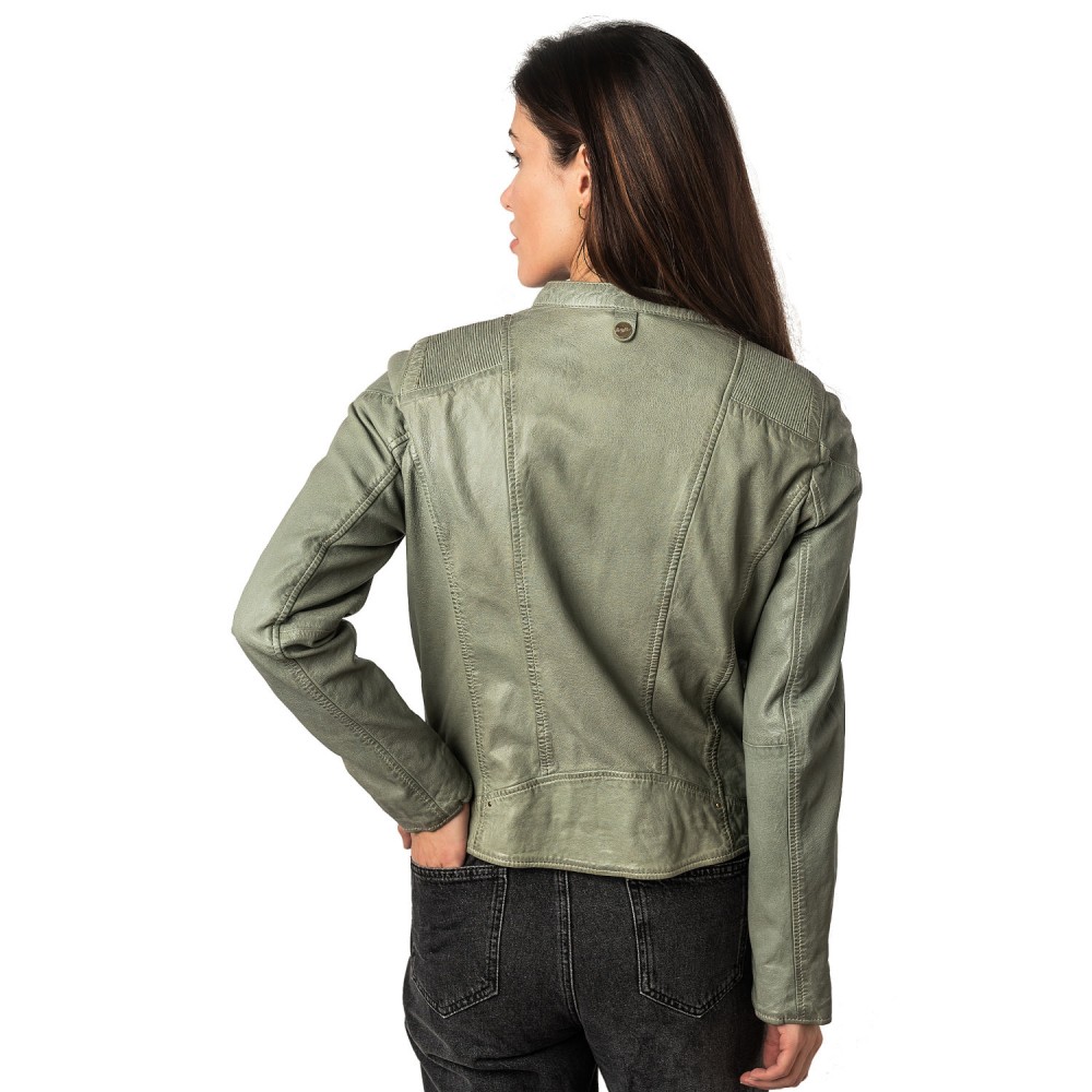 Kurtka skórzana damska Mauritius Mint Green MWFjola