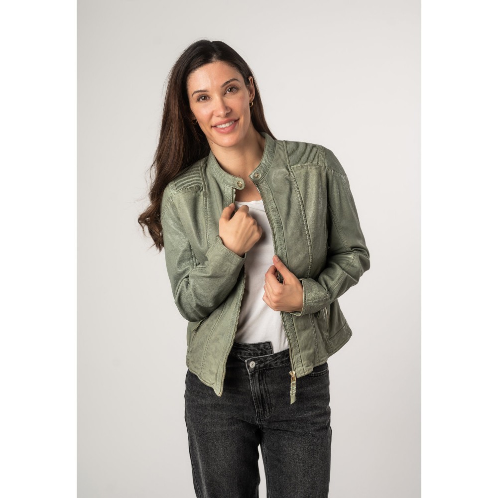 Kurtka skórzana damska Mauritius Mint Green MWFjola - readytowear