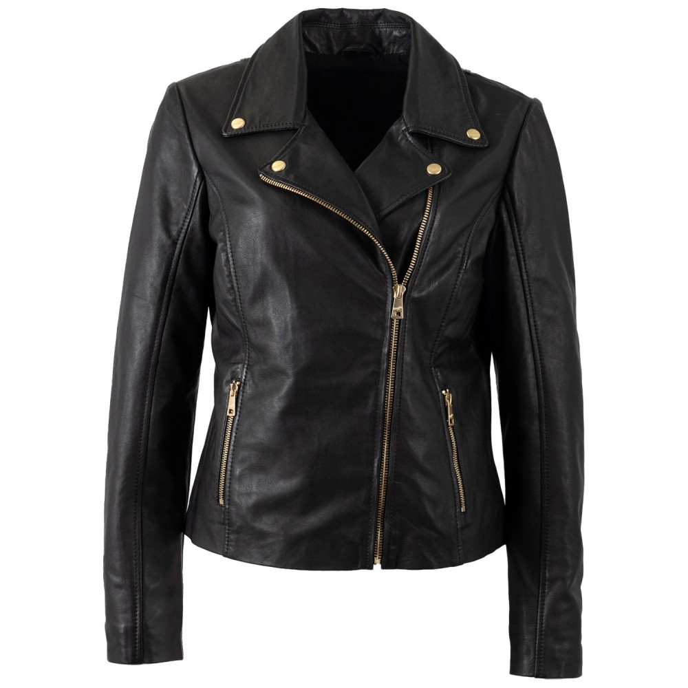 Kurtka skórzana damska Mauritius Czarna MWFylli - readytowear