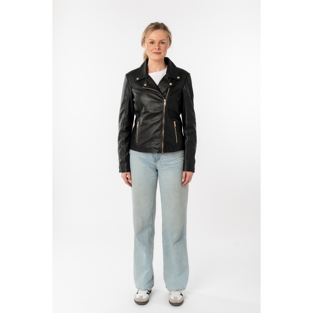 Kurtka skórzana damska Mauritius Czarna MWFylli - readytowear