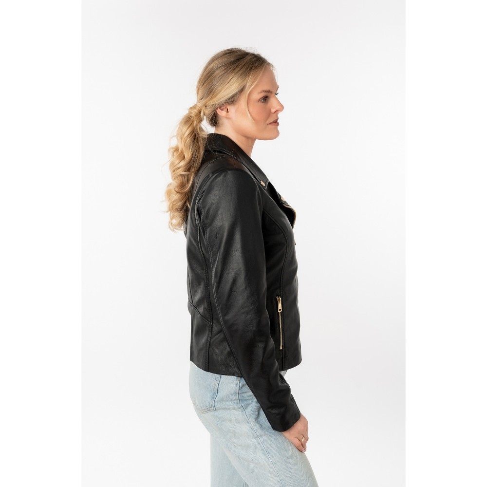 Kurtka skórzana damska Mauritius Czarna MWFylli - readytowear