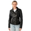 Kurtka skórzana damska Mauritius Czarna MWFylli – Kurtki skórzane