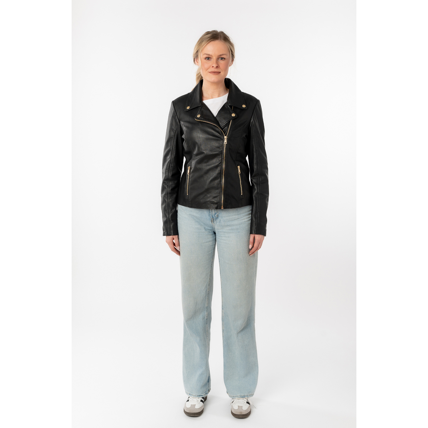 Kurtka skórzana damska Mauritius Czarna MWFylli – Kurtki skórzane