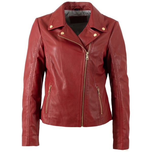 Kurtka skórzana damska Mauritius czerwona MWFylli
