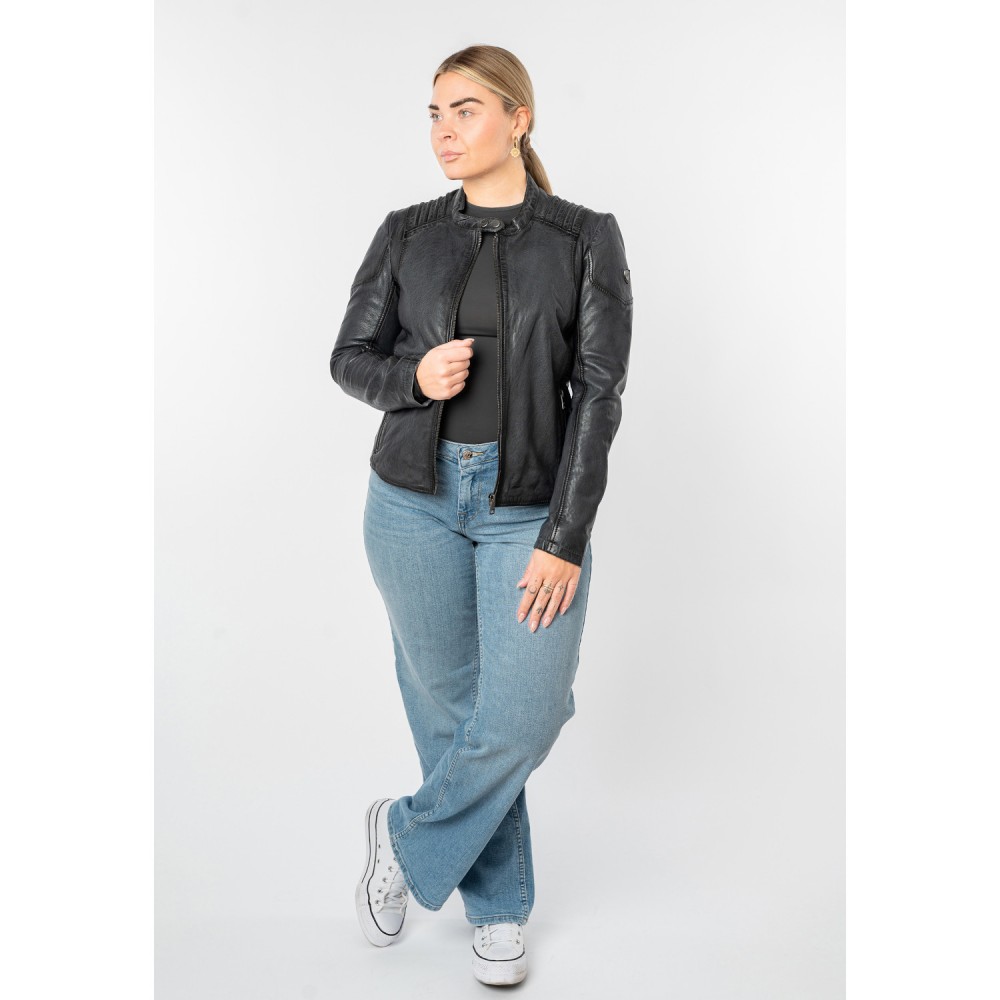 Kurtka skórzana damska Mauritius antracytowa MWGionna - readytowear