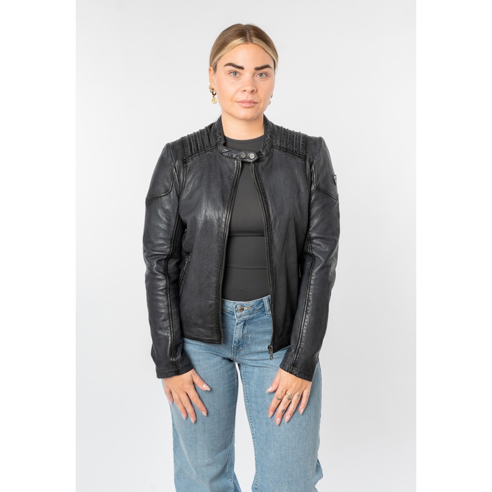 Kurtka skórzana damska Mauritius antracytowa MWGionna - readytowear
