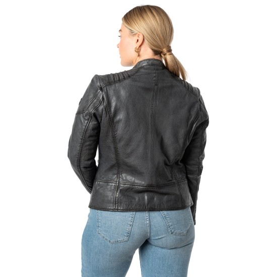 Kurtka skórzana damska Mauritius antracytowa MWGionna