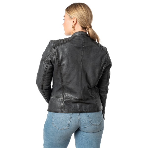 Kurtka skórzana damska Mauritius antracytowa MWGionna