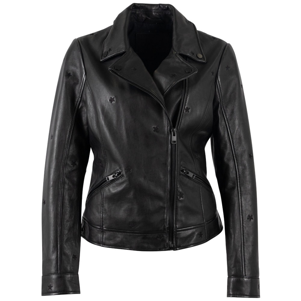 Kurtka skórzana damska Mauritius Czarna MWHoshie - readytowear