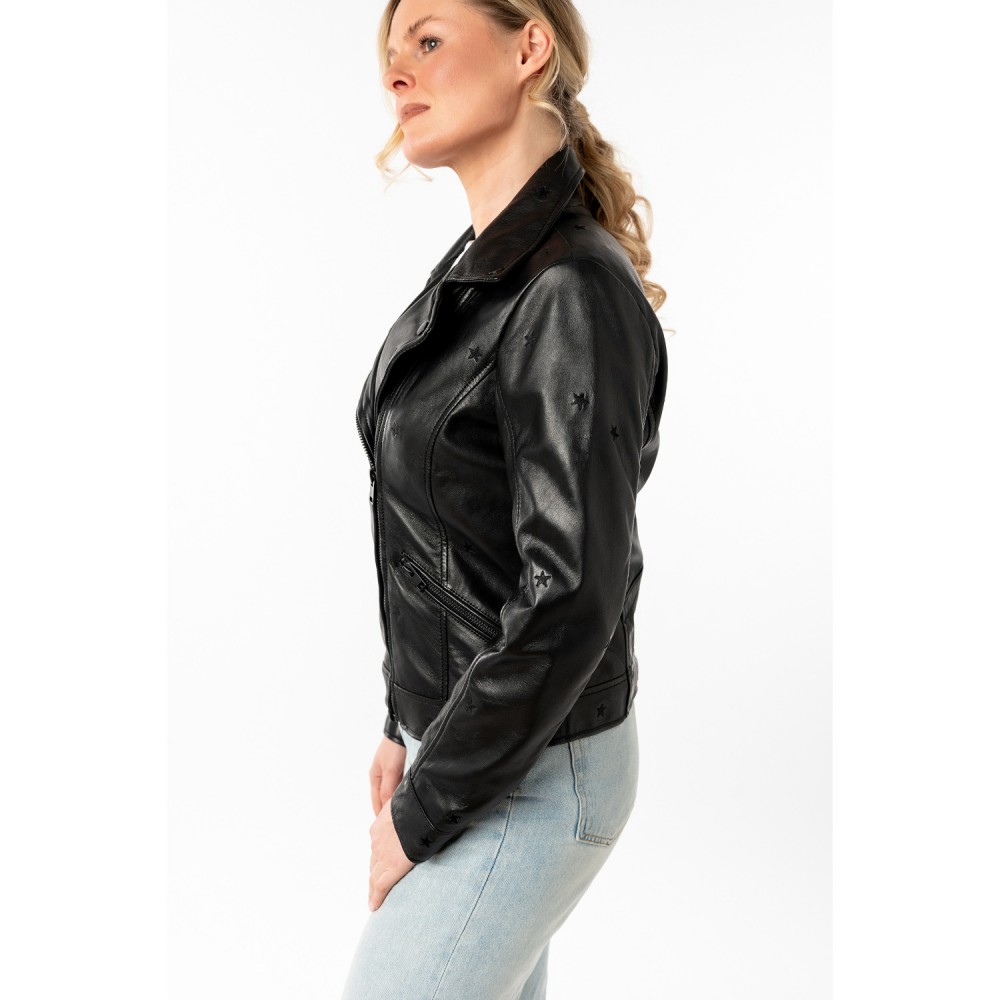 Kurtka skórzana damska Mauritius Czarna MWHoshie - readytowear