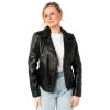 Kurtka skórzana damska Mauritius Czarna MWHoshie – Kurtki skórzane