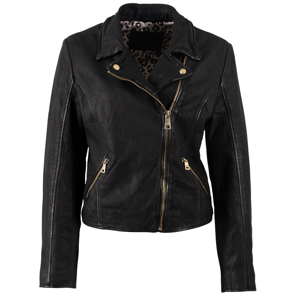 Kurtka skórzana damska Mauritius Czarna MWInessa - readytowear