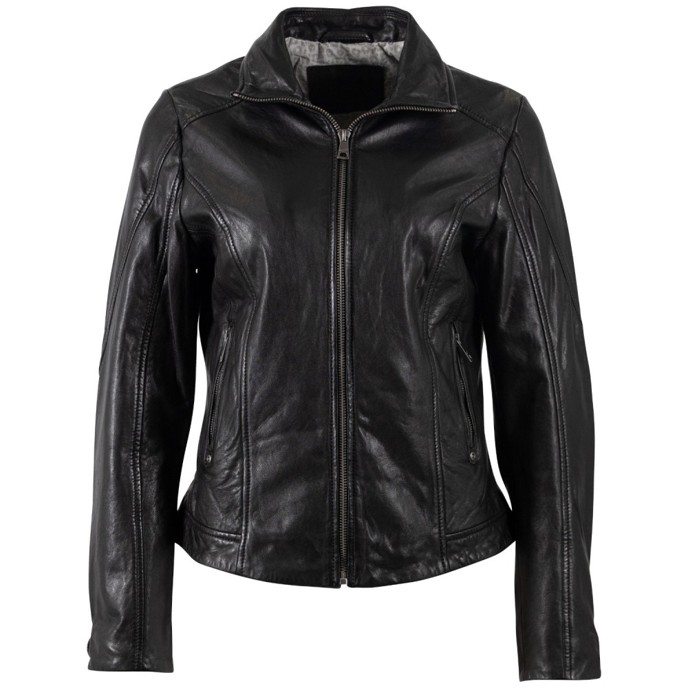Kurtka skórzana damska Mauritius Czarna MWJolah - readytowear