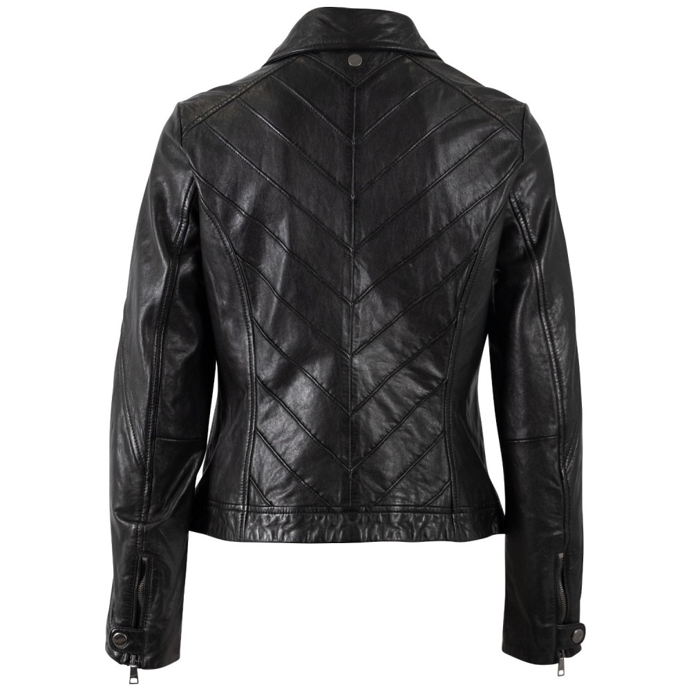 Kurtka skórzana damska Mauritius Czarna MWJolah - readytowear