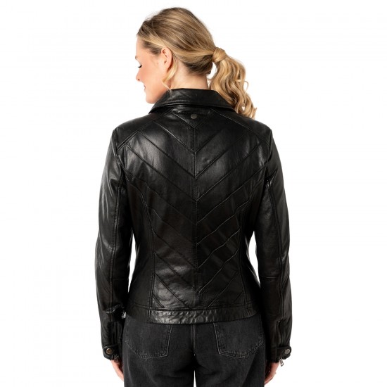 Kurtka skórzana damska Mauritius Czarna MWJolah