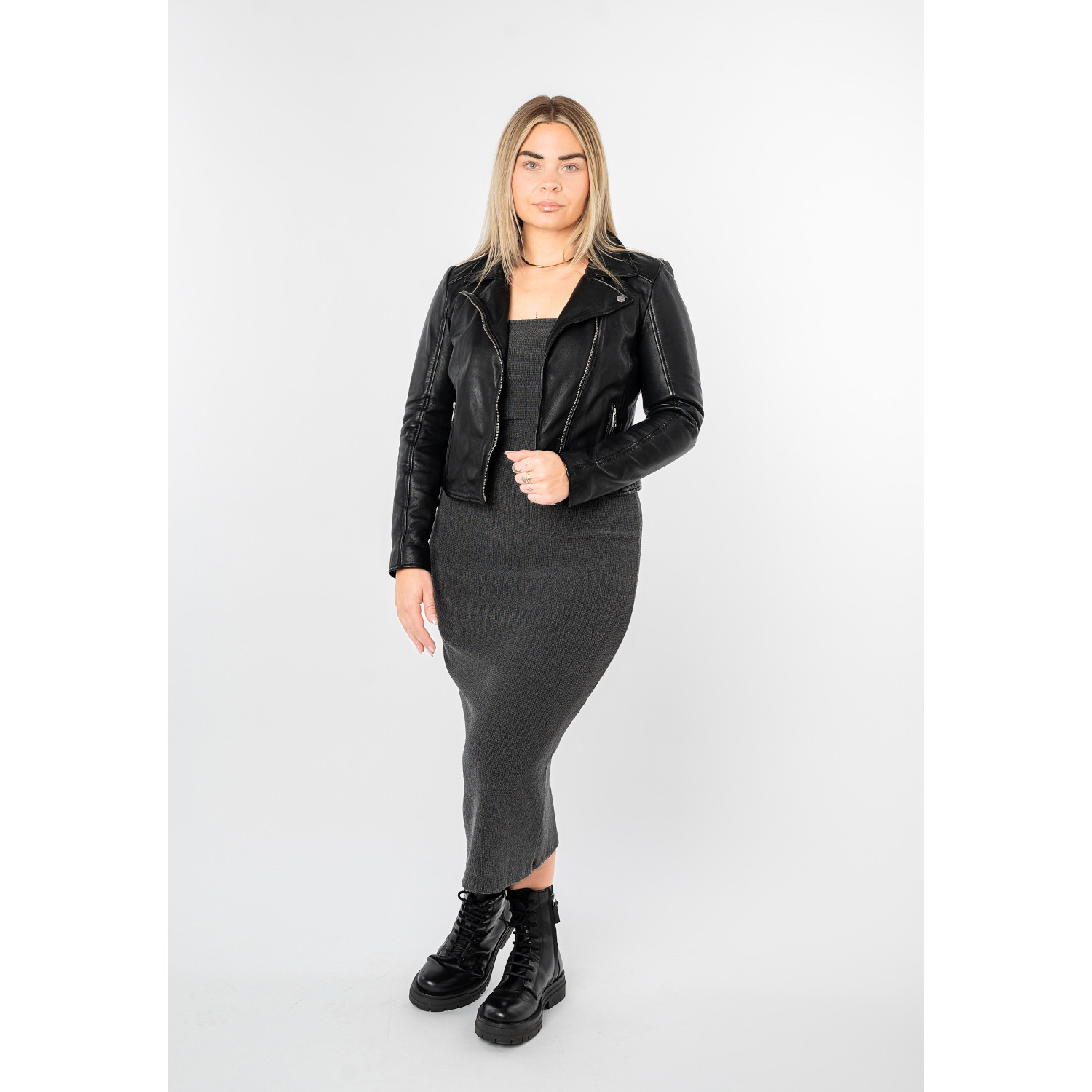 Kurtka skórzana damska Mauritius Czarna MWKalea – Kurtki skórzane