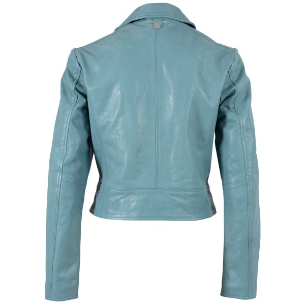 Kurtka skórzana damska Mauritius Jasnoturkusowa MWKalea