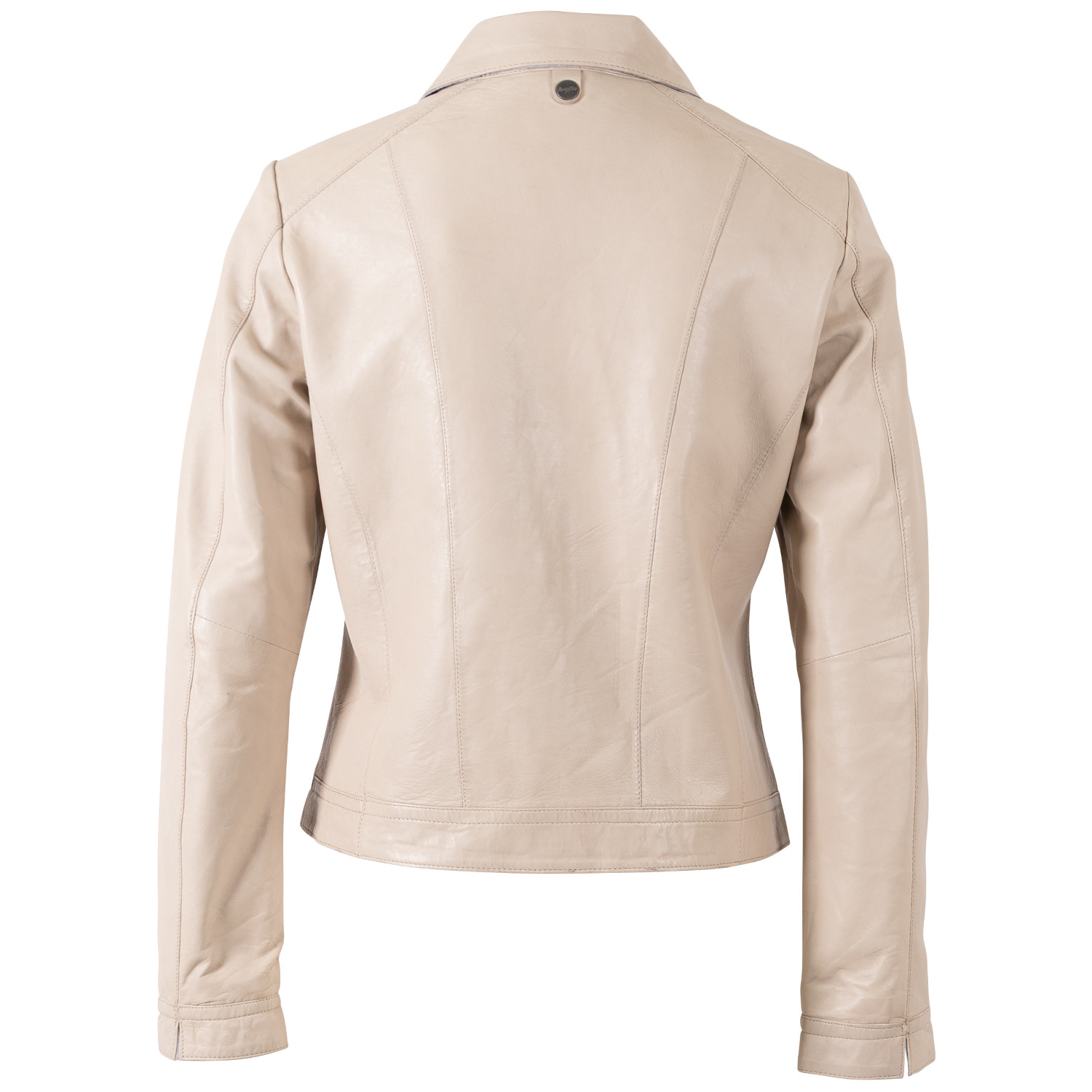 Kurtka skórzana damska Mauritius Beżowa MWKaroh – Kurtki skórzane