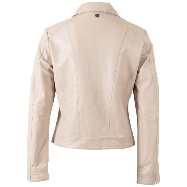 Kurtka skórzana damska Mauritius Beżowa MWKaroh