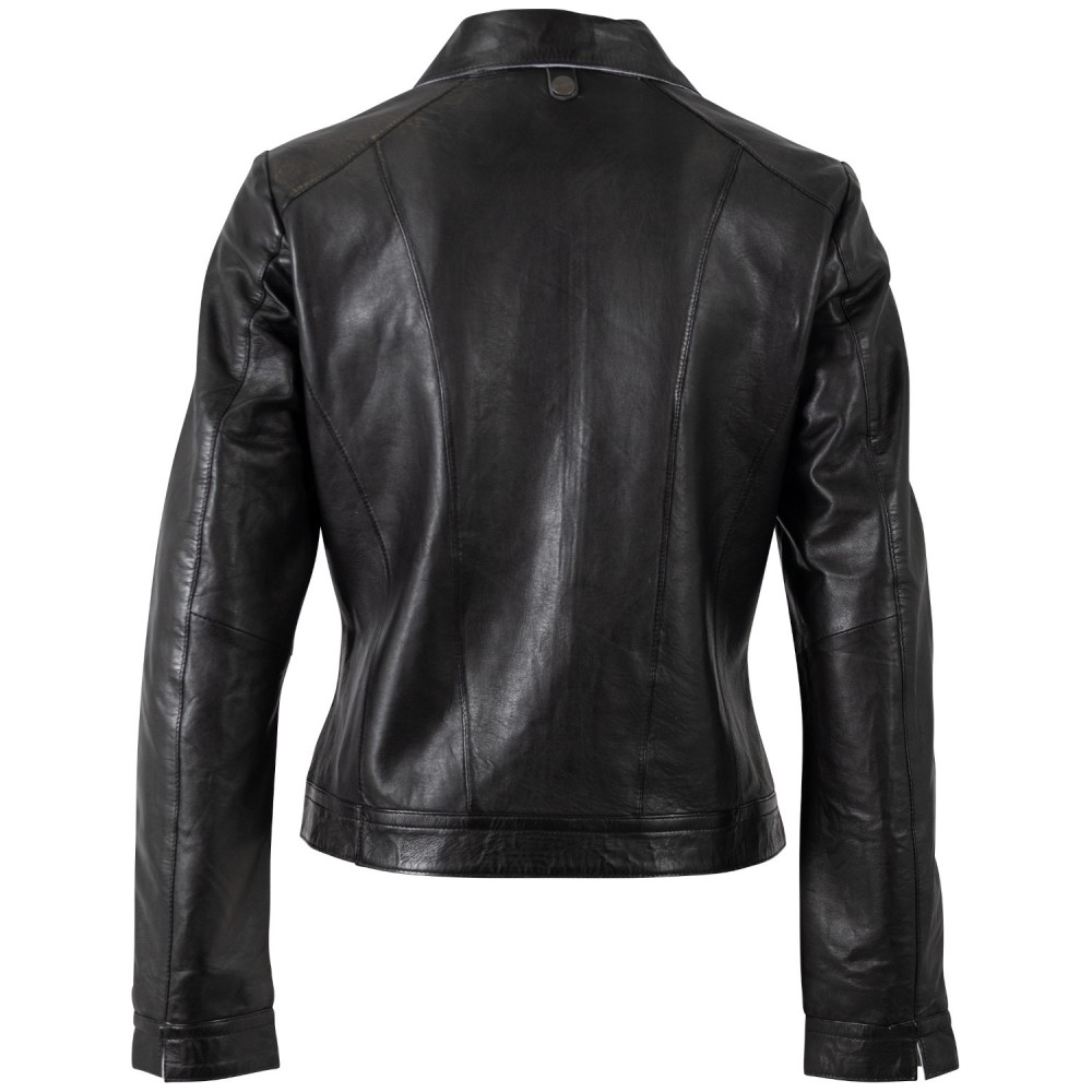 Kurtka skórzana damska Mauritius Czarna MWKaroh - readytowear