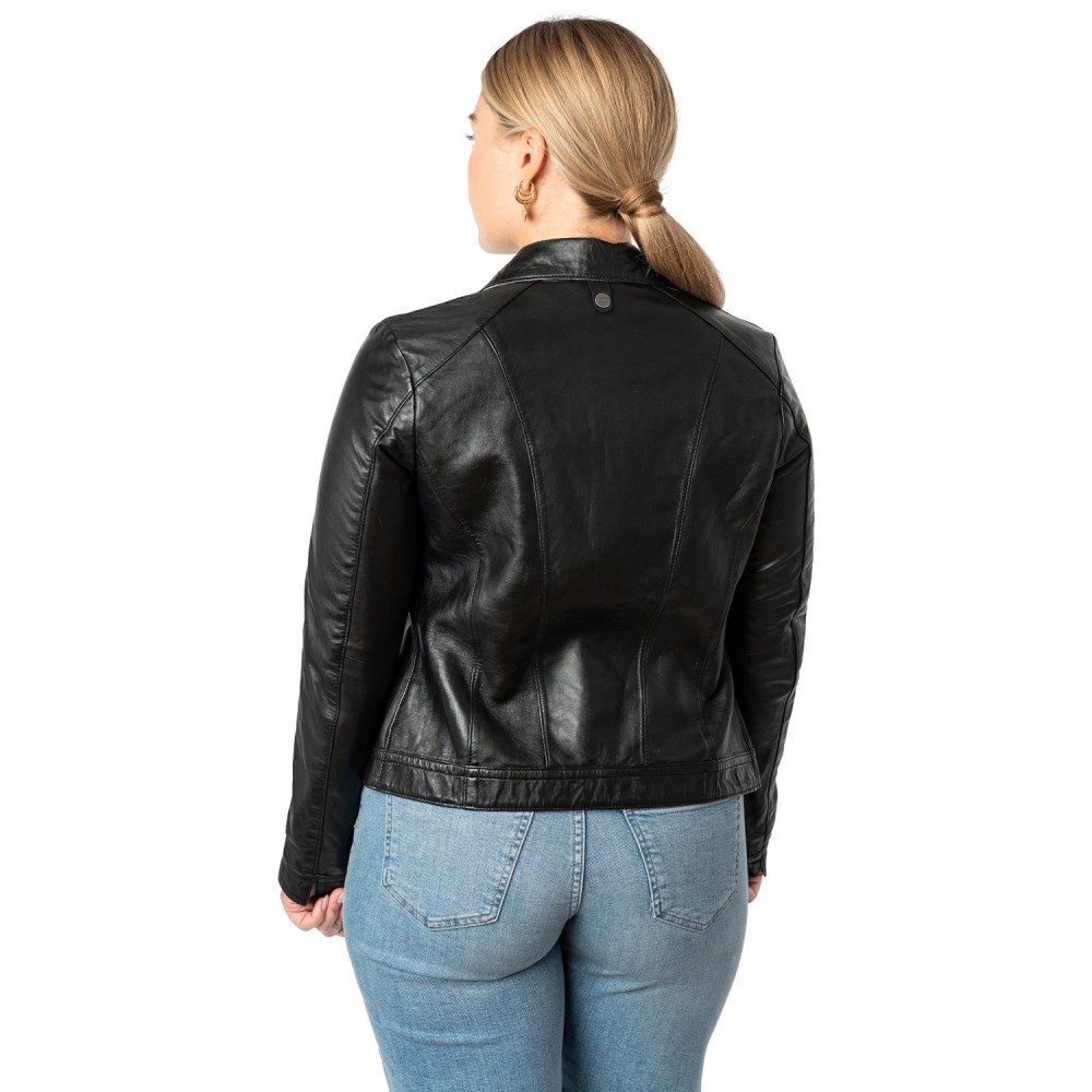 Kurtka skórzana damska Mauritius Czarna MWKaroh