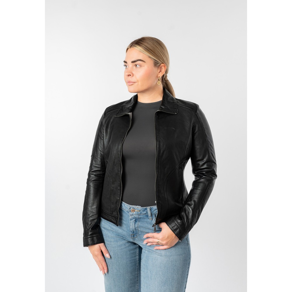 Kurtka skórzana damska Mauritius Czarna MWKaroh - readytowear