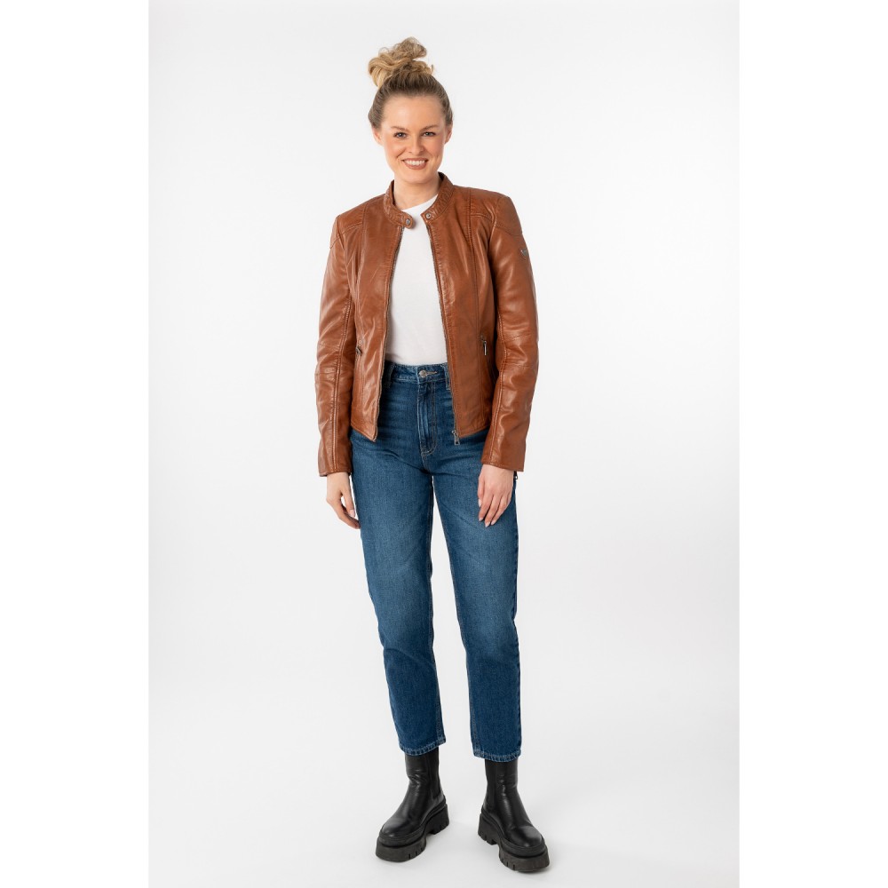 Kurtka skórzana damska Mauritius Cognac MWKeili - readytowear