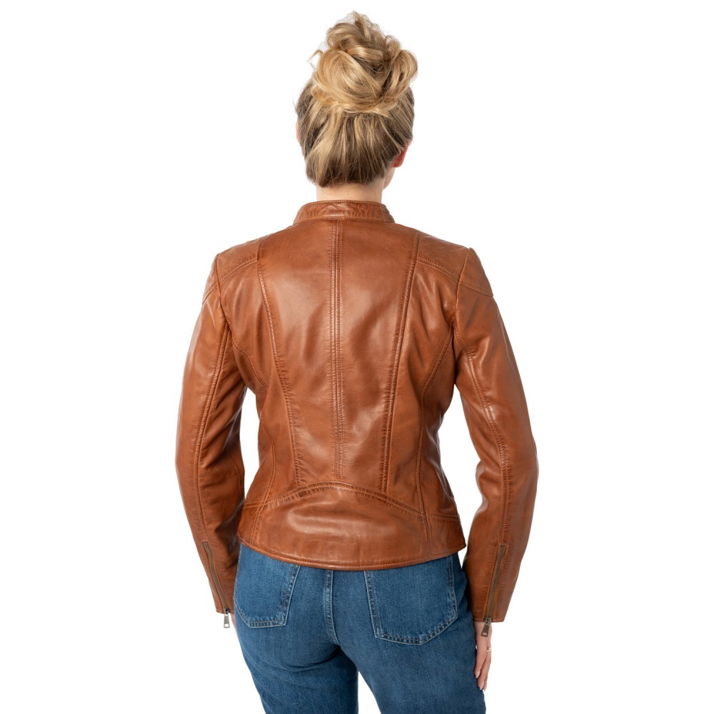 Kurtka skórzana damska Mauritius Cognac MWKeili