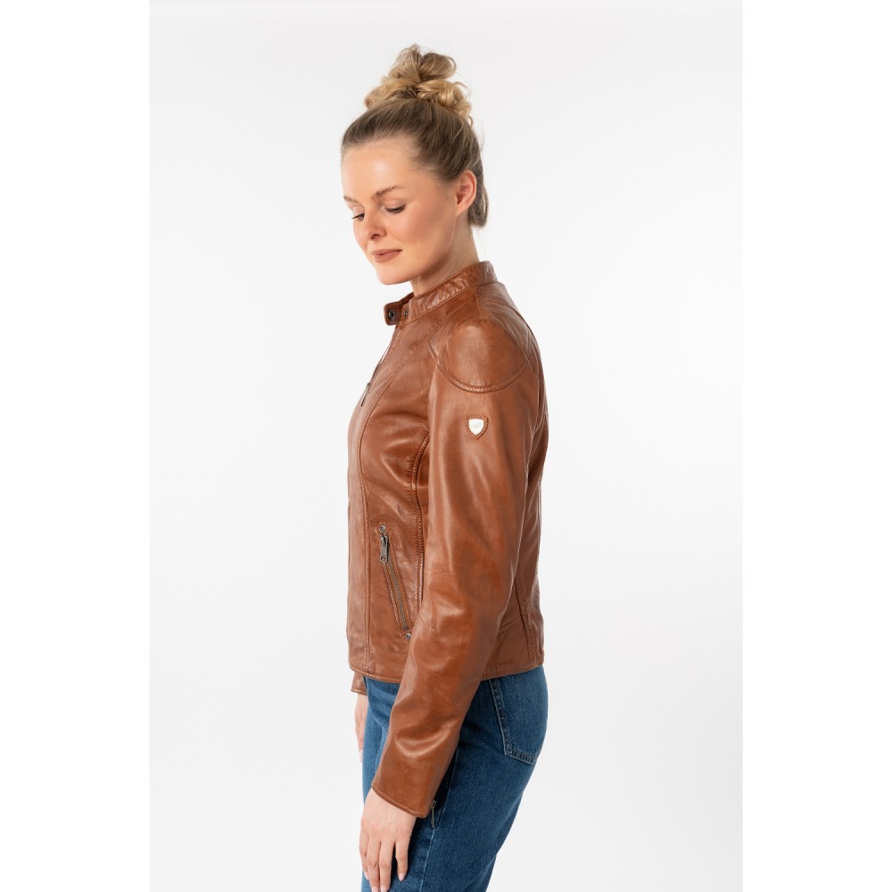 Kurtka skórzana damska Mauritius Cognac MWKeili - readytowear