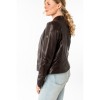Kurtka skórzana damska Mauritius Ciemnobrązowa MWKeili – Kurtki skórzane
