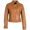 Damska krótka skórzana kurtka Mauritius Camel MWLefei - readytowear