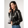 Damska krótka skórzana kurtka Mauritius Czarna MWLefei – Kurtki skórzane