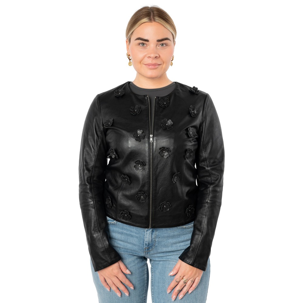 Kurtka skórzana damska Mauritius Czarna MWLefeu