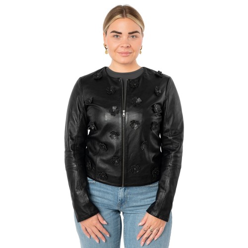 Kurtka skórzana damska Mauritius Czarna MWLefeu