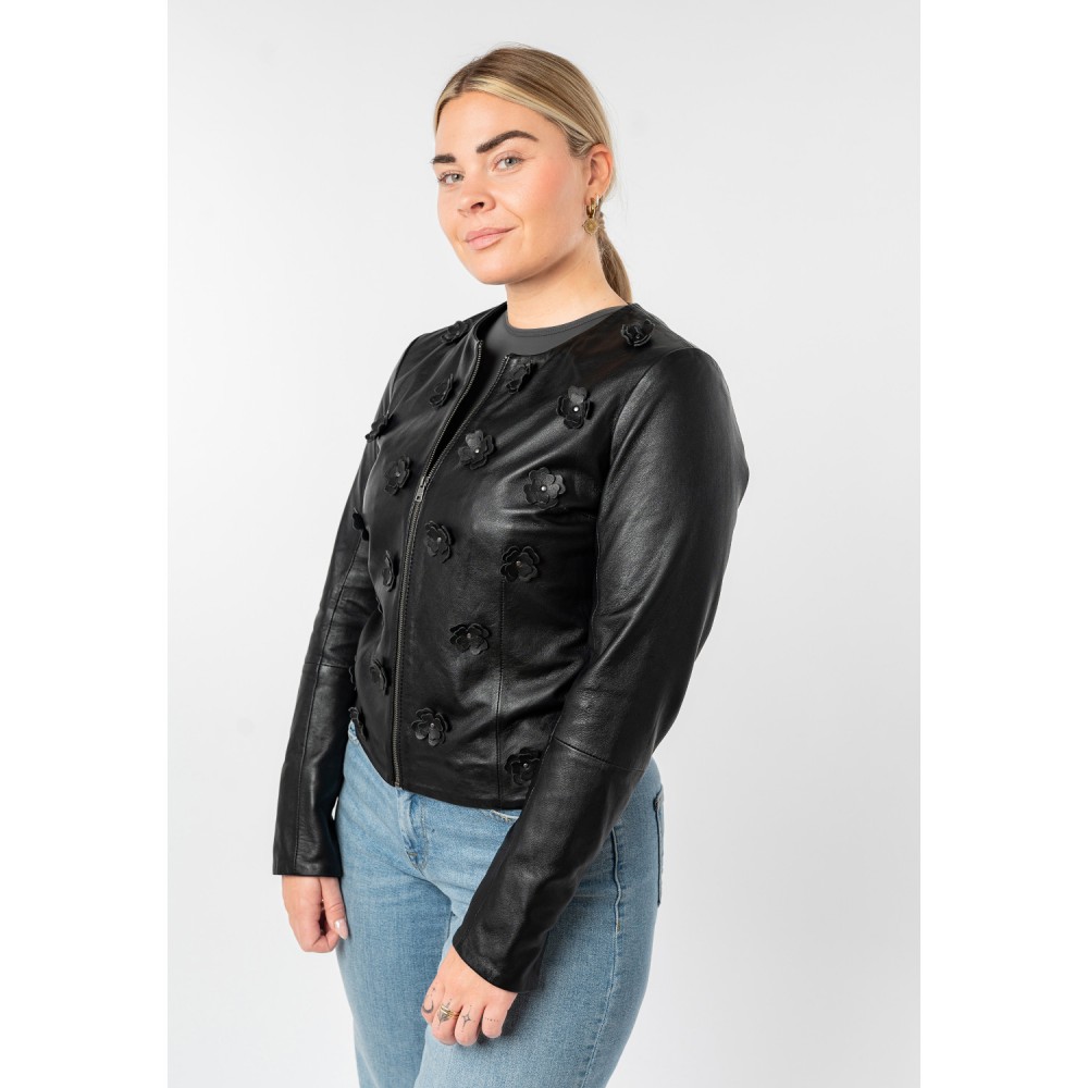 Kurtka skórzana damska Mauritius Czarna MWLefeu - readytowear