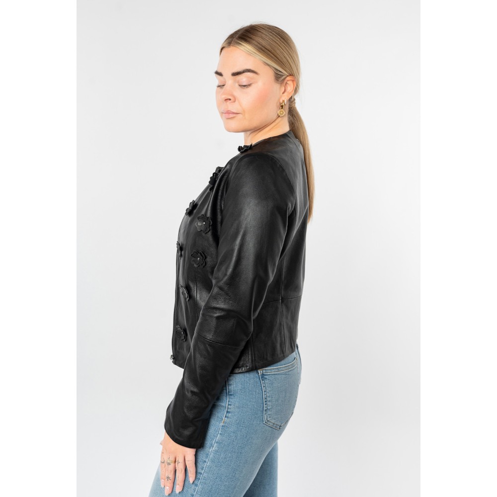 Kurtka skórzana damska Mauritius Czarna MWLefeu - readytowear