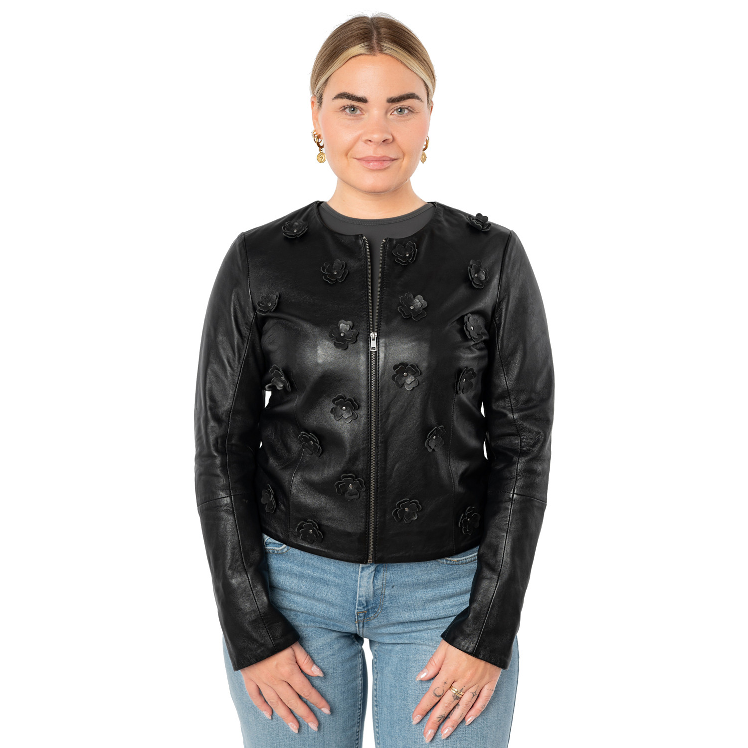 Kurtka skórzana damska Mauritius Czarna MWLefeu – Kurtki skórzane