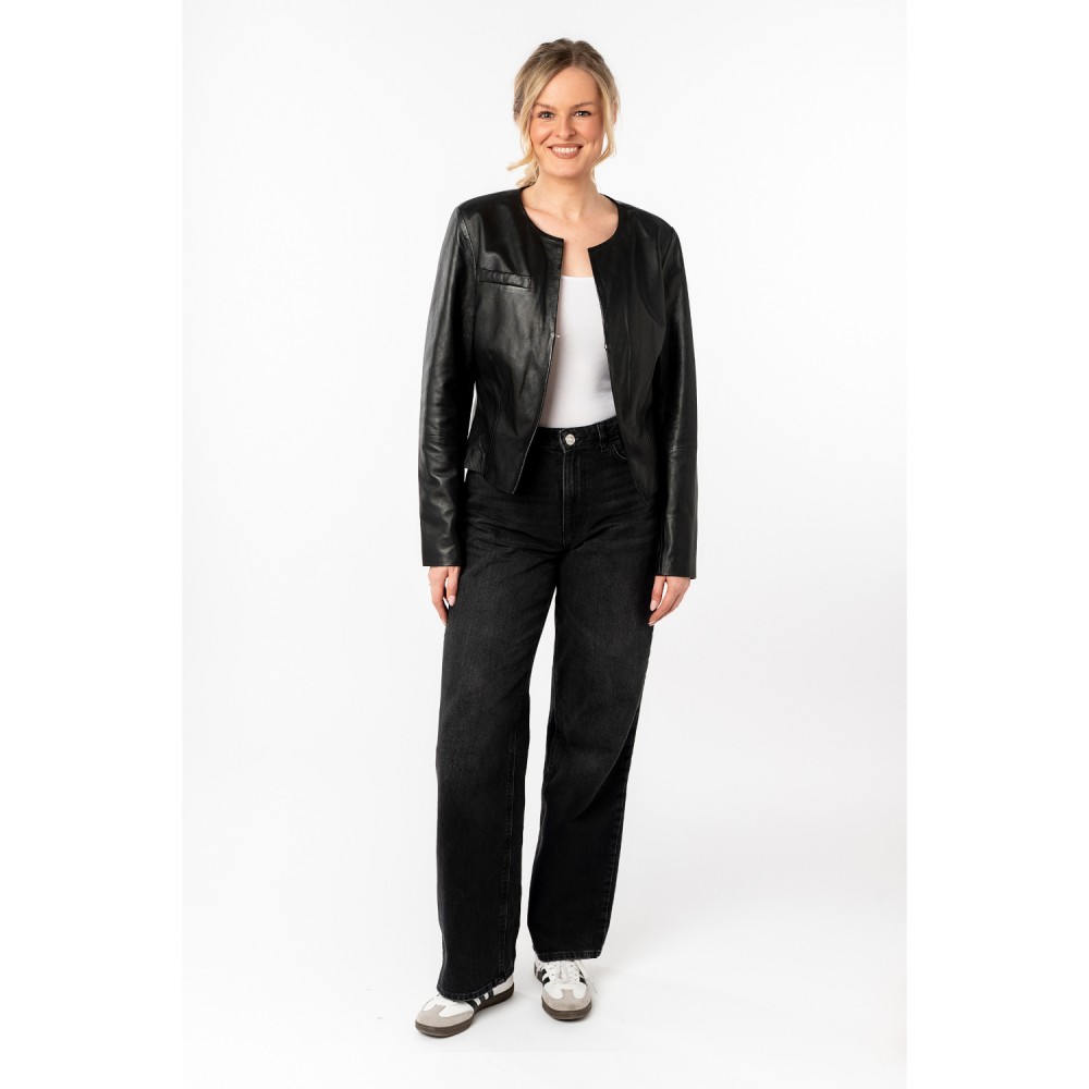 Kurtka skórzana damska Mauritius Czarna MWLelia - readytowear