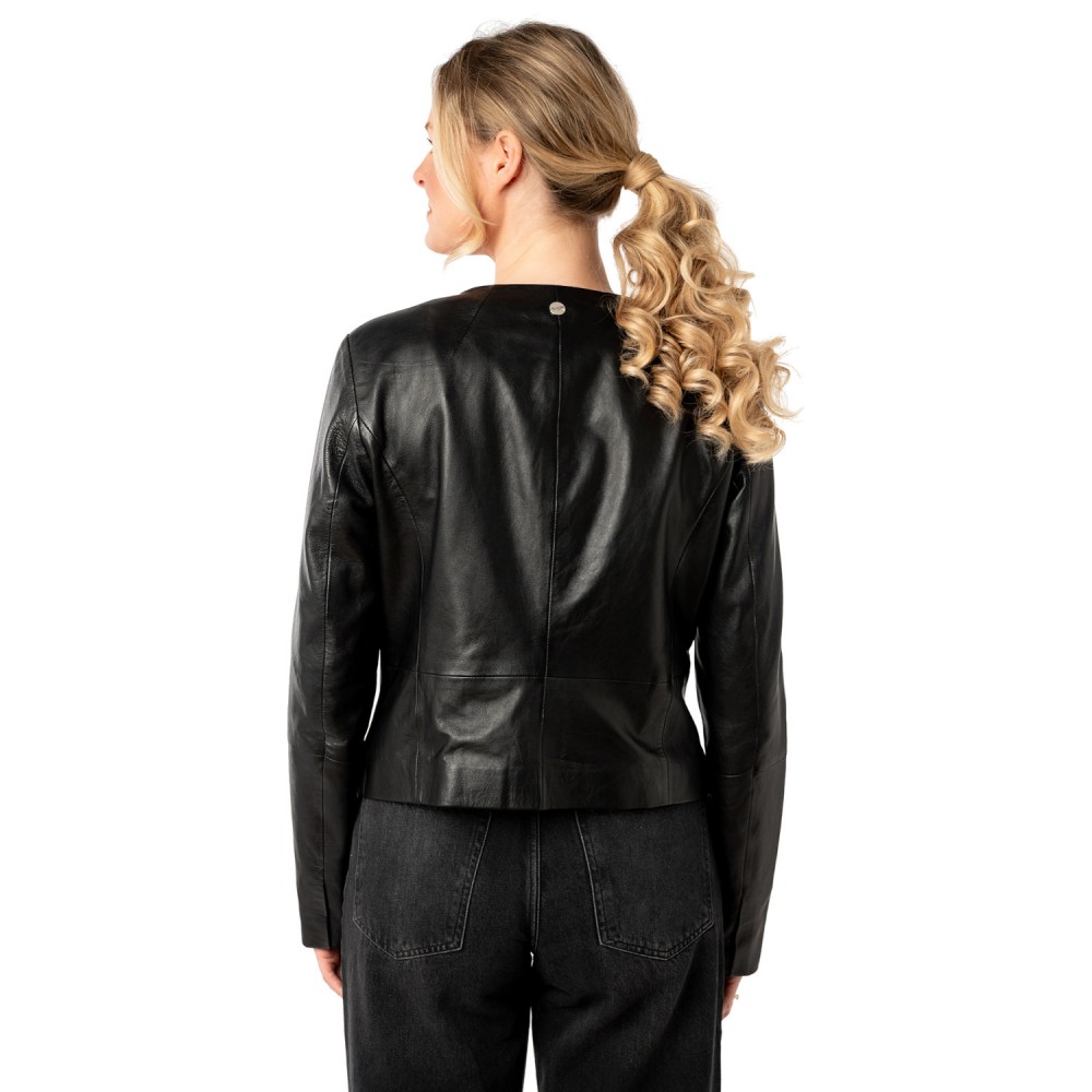 Kurtka skórzana damska Mauritius Czarna MWLelia