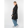 Długa skórzana kurtka damska Mauritius Czarna MWLeoniz